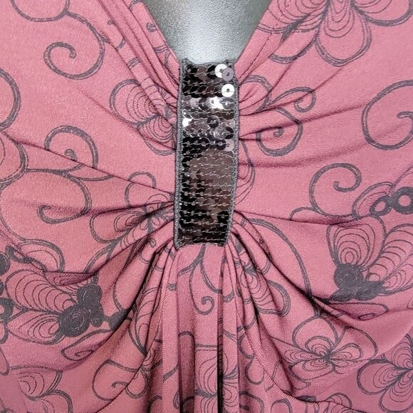 Apostrophe Nwt floral sequin top blouse size 24-26w - Picture 4 of 6